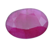 Gemstone: Ruby
Color: Pink
Gem Grade: A
CTW: 8.000 CTW
Cut: Oval Cut
Height: 17.0 mm
Width: 13.0 mm
Depth: 5.0 mm
Additional Information
Take a look at this Ruby featuring a beautiful pink* color. This 8 ctw Ruby is cut in an oval* fashion and measures 17 h X 13 w mm.

This product is heat treated and/or dyed.