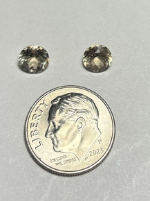 1.80 GW PAIR DISASPORE GEMSTONE ROUND CUT 5mm  DIME NOT INCLUDED