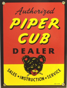 PIPER DEALER PORCELAIN AIRPLANE SIGN