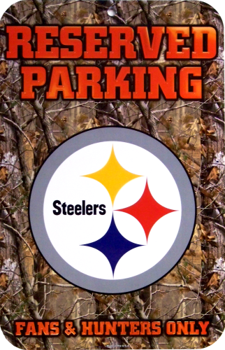 PITTSBURGH STEELERS FOOTBALL CAMO PARKING SIGN