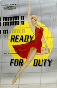 READY FOR DUTY NOSE ART SIGN