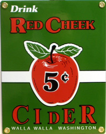 RED CHEEK CIDER PORCELAIN SIGN