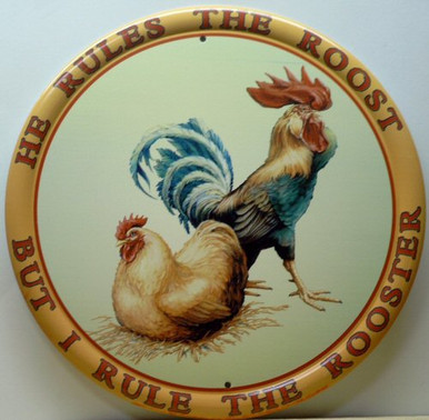 ROOSTER & HEN SIGN