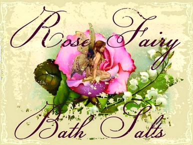 ROSE FAIRY BATH SALTS ENAMEL SIGN