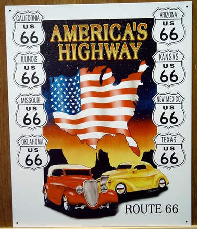 ROUTE 66 AMERICA'S HIGHWAY SIGN