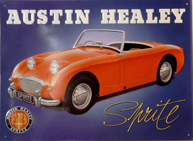 Photo of AUSTIN HEALY  RED SIGN WITH GREAT COLOR AND DETAIL