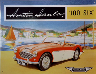 Photo of AUSTIN HEALY  RED & WHITE GREAT COLOR AND GRAPHICS