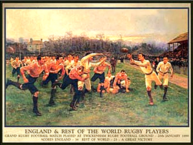 RUGBY SPORTS ENAMEL SPORTS SIGN