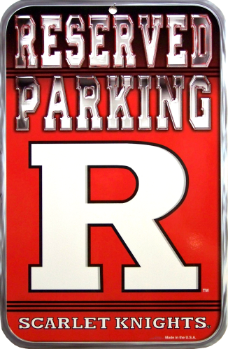 RUTGERS SCARLET KNIGHTS COLLEGE PARKING SIGN
