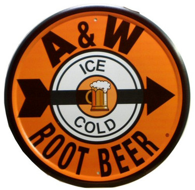 Photo of A & W ROOT BEER SIGN WITH GREAT COLOR AND CRISP GRAPHICS