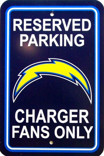 SAN DIEGO CHARGERS FOOTBALL FAN PARKING SIGN