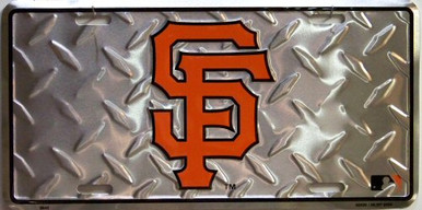 SAN FRANCISCO 49ER FOOTBALL DIAMOND PLATE LICENSE PLATE