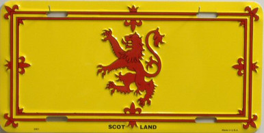 SCOTLAND RAMPANT LION LICENSE PLATE