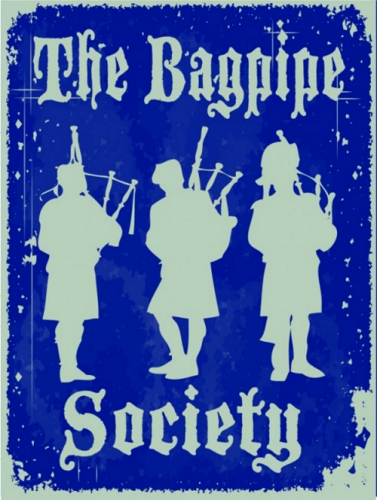 Photo of BAG PIPE SOCIETY SCOTISH ENAMEL SIGN, GREAT GIFT FOR THE SCOTTSMAN IN YOUR LIFE