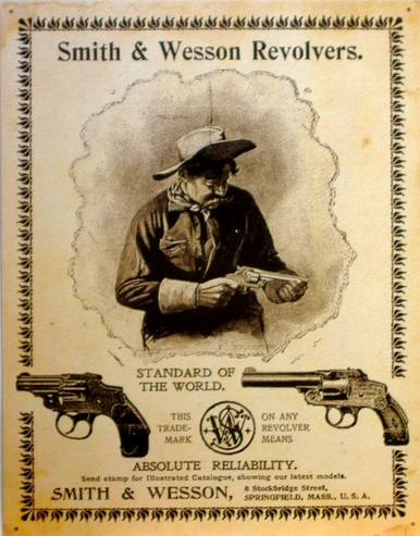 SMITH & WESSON REVOLVERS PISTOL SIGN