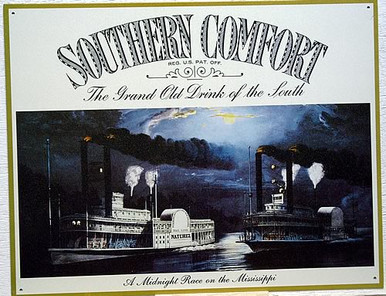 SOUTHERN COMFORT RACE WHISKEY SIGN
