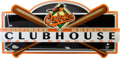 Photo of BALTIMORE ORIOLES "CLUBHOUSE" BASEBALL SIGN GREAT COLORS AND GRAPHICS