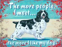 SPANIEL ENAMEL DOG SIGN