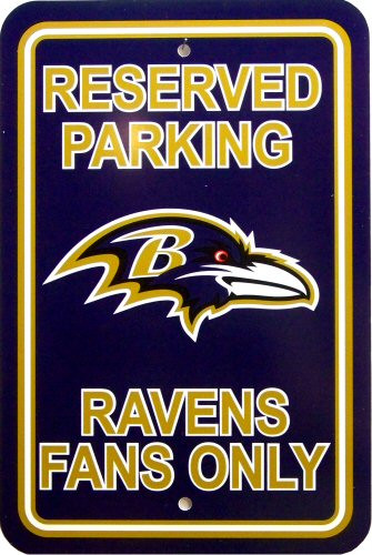 Photo of BALTIMORE RAVENS FOOTBALL FAN PARKING SIGN HAS GREAT COLOR AND GRAPHICS