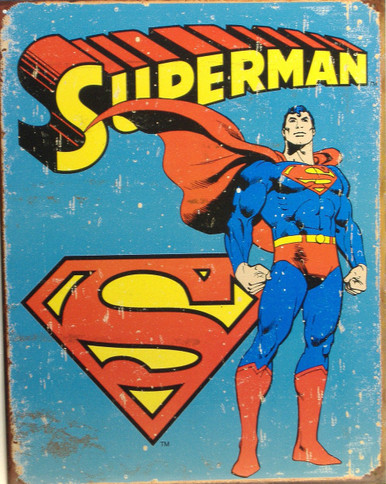 SUPERMAN RETRO SUPER HERO SIGN