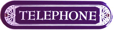TELEPHONE PORCELAIN SIGN
