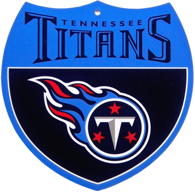 TENNESSEE TITANS FOOTBALL DIE CUT INTERSTATE SIGN