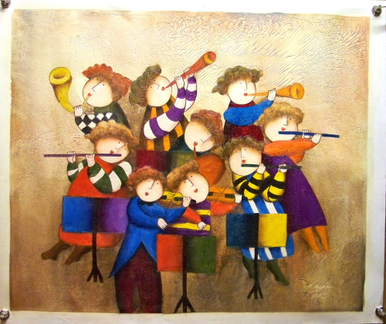 THE BAND OIL PAINTING