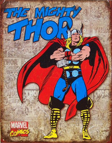 THOR PANELS RETRO SUPER HERO SIGN