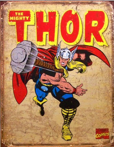 THOR RETRO SUPER HERO SIGN