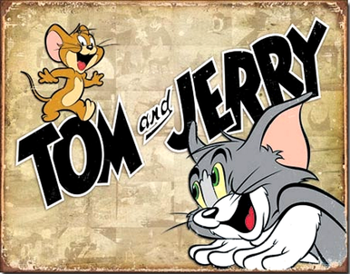 TOM & JERRY RETRO PANELS SIGN