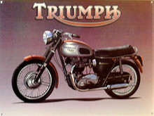 TRIUMPH BONNEVILLE ENAMEL MOTORCYCLE SIGN