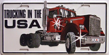 TRUCKING USA LICENSE PLATE