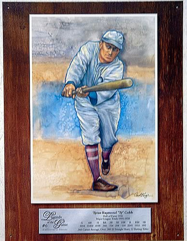 TY COBB LEGEND BASEBALL SIGN