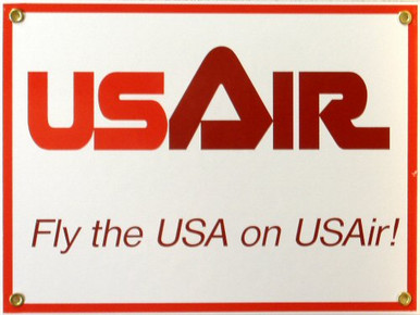 US AIR AIRLINES PORCELAIN SIGN