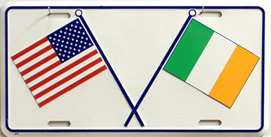 US & IRISH LICENSE PLATE