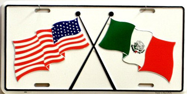 US & MEXICO LICENSE PLATE