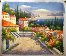 VILLA GARDENS medium OIL PAINTING