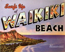 WAIKIKI POSTCARD SIGN