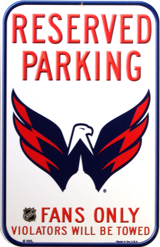 WASHINGTON CAPITALS HOCEKY RESERVED PARKING SIGN