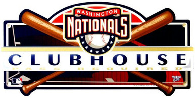 WASHINGTON NATIONALS BASEBALL CLUBHOUSE SIGN