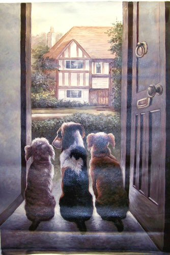 WELCOMING COMMITTEE OIL PAINTING