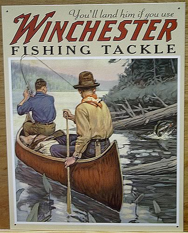 WINCHESTER FISHING EQUIMENT SIGN