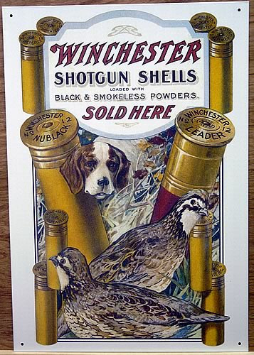 Photo of WINCHESTER  DOG & QUAIL HUNTING POSTER SIGN