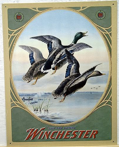 Photo of WIN. THREE MALLARDS OLD FASHION WINCHESTER ADVERTISEMENT MAKES THIS A GREAT COLLECTORS ITEM