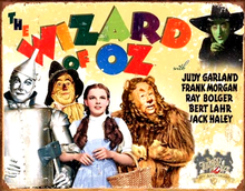 Photo of WIZARD OF OZ  70TH ANNIVERSARY THIS RETRO MOVIE POSTER SIGN HAS RICH COLORS AND GREAT DETAIL