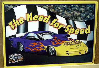METAL SIGN MEASURING 16" W X 12" H,  GREAT COLORS AND GRAPHICS, A SUPER ADDITION FOR ANY NHRAFAN