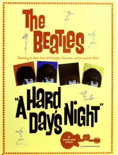 Photo of BEATLES HARD DAYS NIGHT MOVIE POSTER SIGN GREAT GRAPHICS AND COLOR