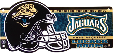 HEAVY DUTY DURABLE PLASTIC FOOTBALL SIGN APOX 20" W X 8" H
GREAT SIGN FOR THE JACKSONVILLE JAGUARS FAN'S COLLECTION, THIS SIGN HAS BEEN OUT OF PRODUCTION FOR YEARS AND QUANTITIES ARE LIMITED