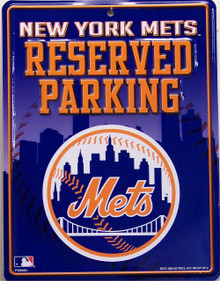 SMALL, COLORFUL NEW YORK METS FAN PARKING ONLY SIGN GREAT ADDITION FOR WHEREVER THE FAN PARKS