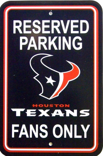 HEAVY DUTY DURABLE PLASTIC FOOTBALL SIGN 
         10 3/4" w X 16 1/2" h COLORFUL, GREAT FOR THE HUSTON TEXAN FANS